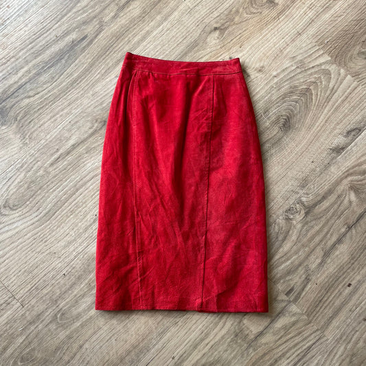 Suede skirt