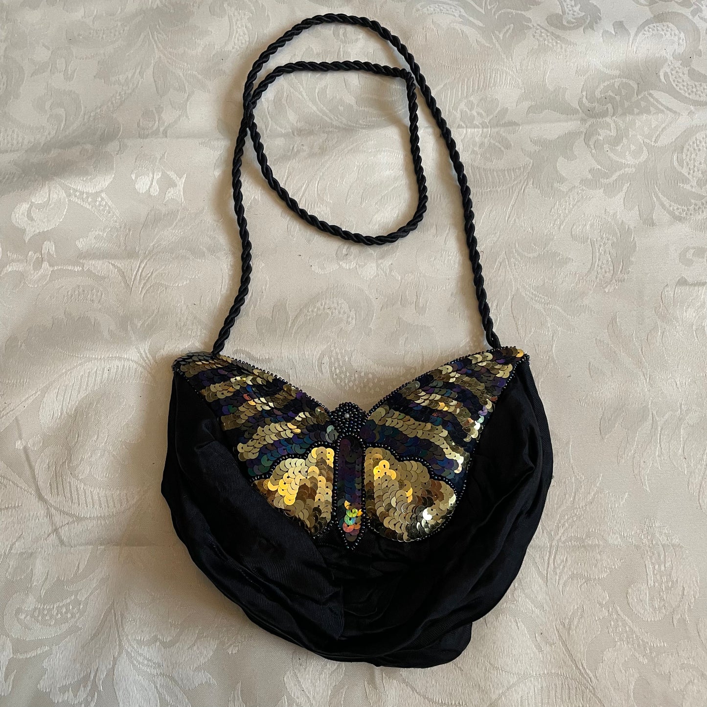 Butterfly sequin evening bag