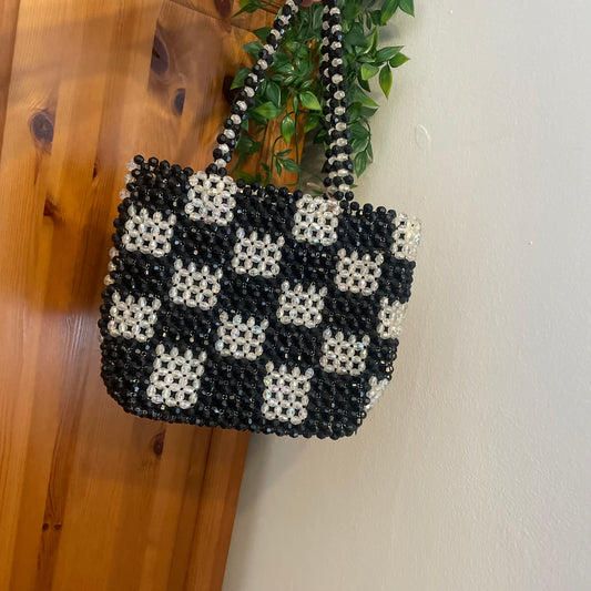 Checkboard Beaded bag