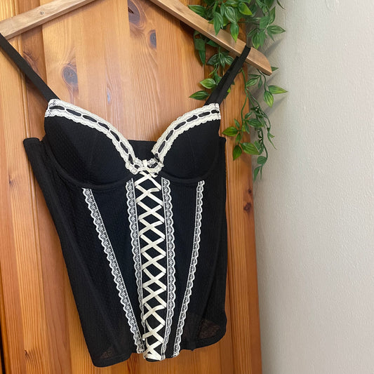 Black and White Corset