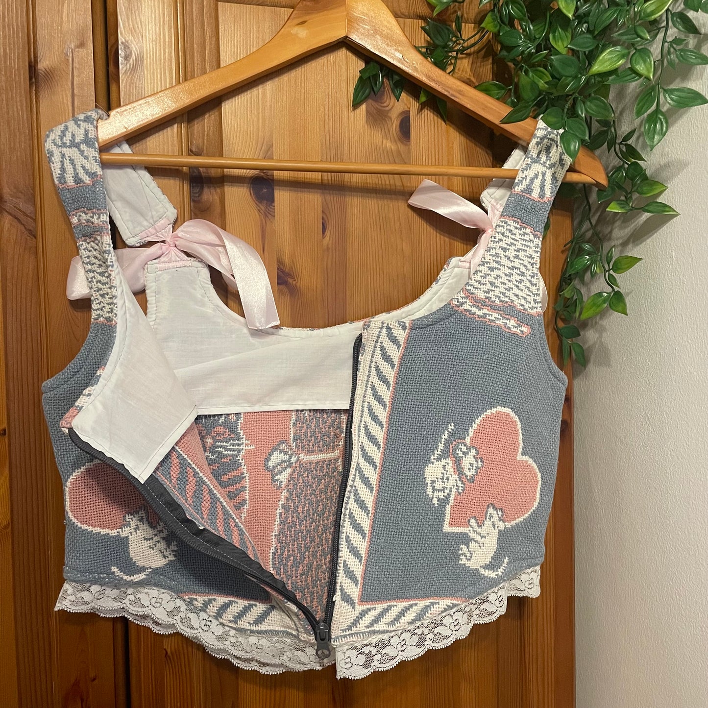 Tapestry Cat Corset Top