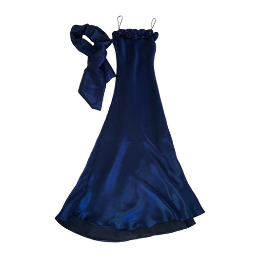 Blue Slip Cocktail Dress